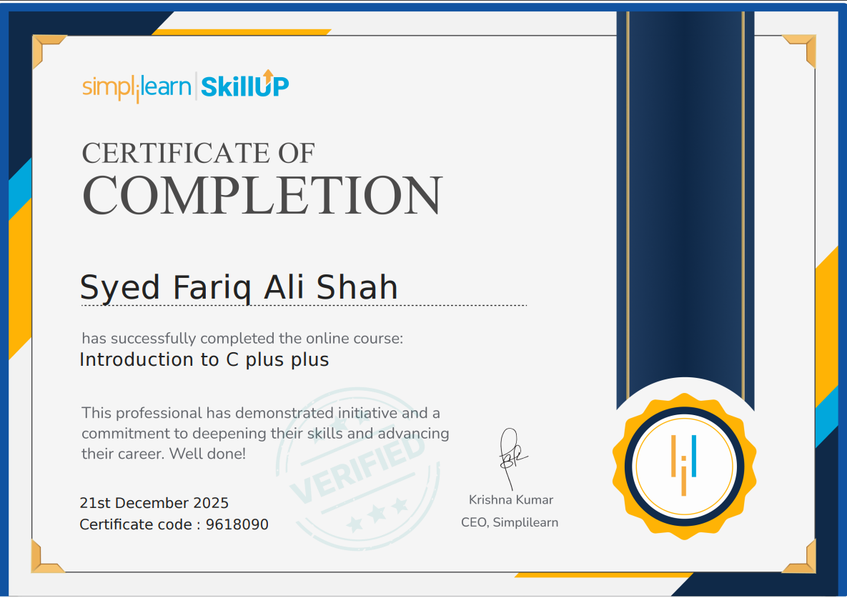 C++ Certificate